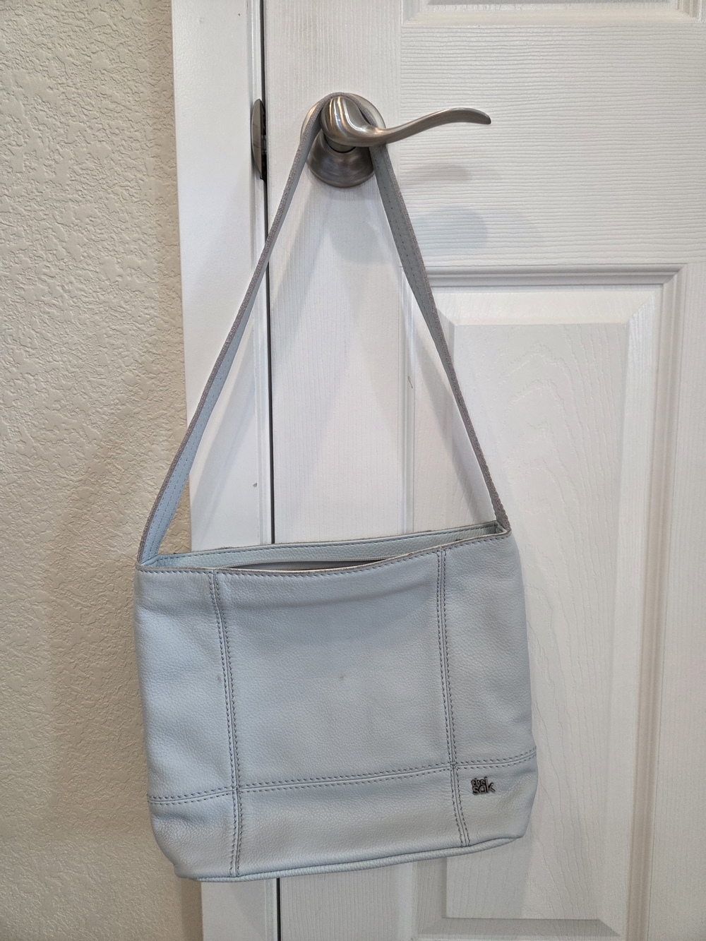 The Sak Light Blue Women's Leather Shoulder Bag